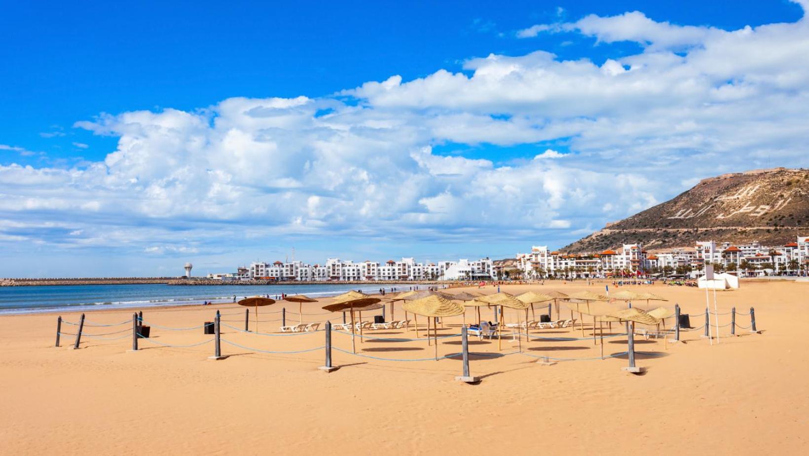 Central Panoramic View In Agadir Bay, Big Terrace, Pools, Wifi, Parking Lejlighed Eksteriør billede